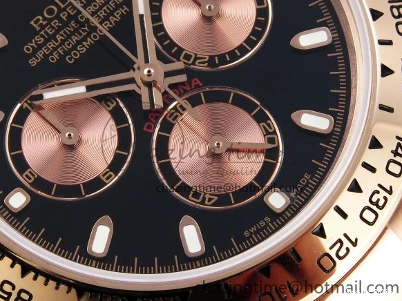 0104 DAYTONA 116505 RG OMF BEST EDITION BLACK RG DIAL ON RG BRACELET A7750 (SLIM MOVEMENT) Trendsetting 1797